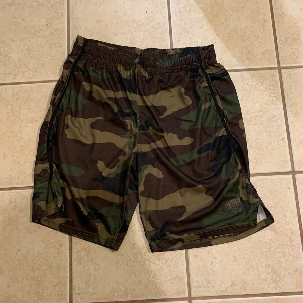 XL Camo NBA shorts. Barely worn.